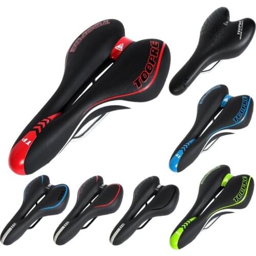 Toopre Bicycle Saddle PU Wearable Comfortable Cushion MTB Mountain Bike Folding Road Bicycle Hollow Breathable Bike Saddle