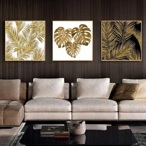 Vintage Minimalist Canvas Painting Abstract Gold Luxury Posters and Prints Wall Art Pictures for Living Room Home Decor Cuadros