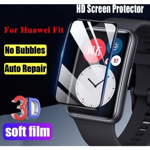 Waterproof Screen Protector Film For Huawei Watch Fit Smartwatch TPU Soft Hydrogel Protective Film Accessories For Huawei Fit