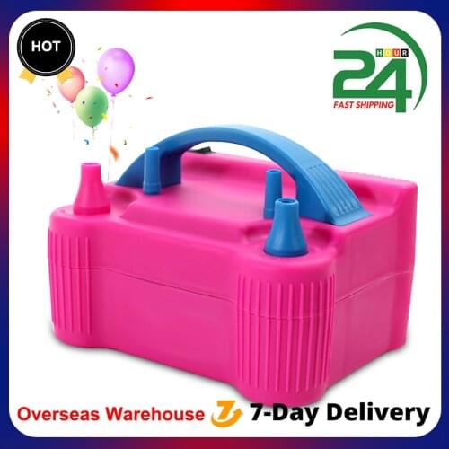 Balloon Inflator Pump Double Hole Inflatable Electric Balloon Pump Portable Balloon Air Blower Pump for Party Wedding Chrismas