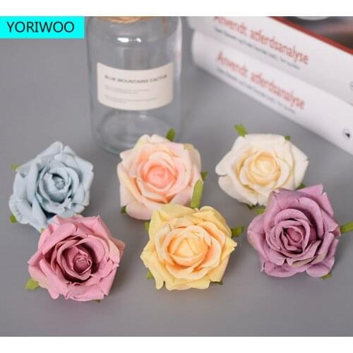 YORIWOO Rose Fake Flowers Art 6 Colors Cloth Crafts - Party Supplies Celebration Birthday Party Valentines Wedding Decoration