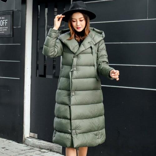 2021 Winter Womens Down Jacket Hooded 90% White Duck Down Parka Female Coats Thicken Warm Overcoat Loose Bread Feather Outwear