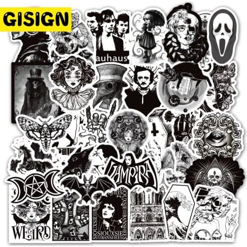 10/30/50pcs Halloween Horror Car Skateboard Stickers For Laptop Guitar Cans Waterproof Witch Sticker Space Pack Phone Motorcycle