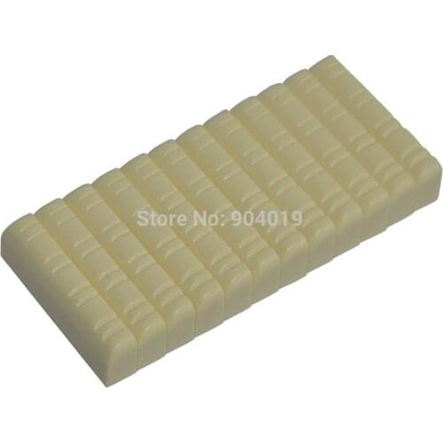 20pcs Mandolin Slotted Upper Top Nut Saddles Plastic Ivory White