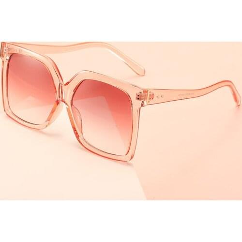 2020 new fashion brand designer square sunglasses fashion plastic oversized ladies sunglasses retro pink gradient sun glasses