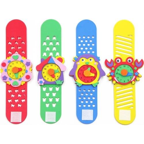 Handmade watch toys Kindergarten Children DIY pasted EVA watch making materials educational puzzle toys