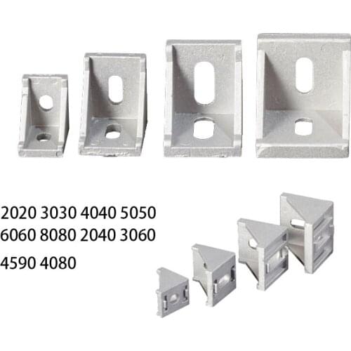 5/10pcs Aluminum 2020 Corner Bracket Fittings 2020 2040 4040 4545 Corner Angle Bracket F Connector Aluminium Profile CNC Router