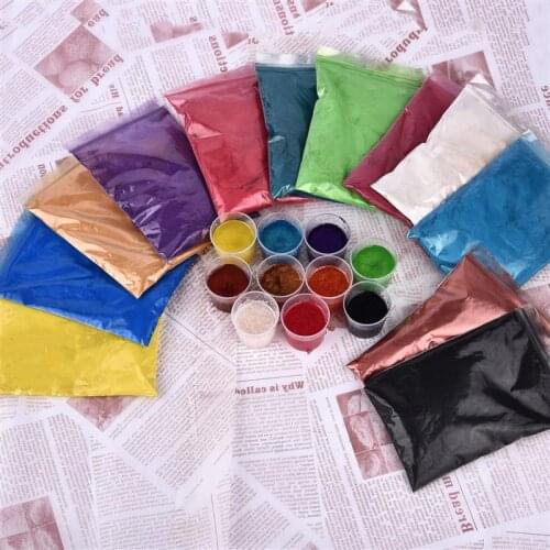 50g/Bag Pearl Powder Crystal Resin Pigments Epoxy Resin Colorant DIY Filler Color Dye Tinting Shiny Dust Particles Color Powder