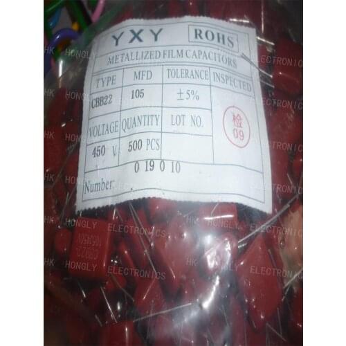 500 PCS CBB22 105J450V