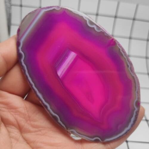 8-10 cm Natural Red Agate Slice Gems Crafts Pad Coaster Cup Mug Glass Hot Beverage Pad Quartz Onyx Stone Mat Decor plates