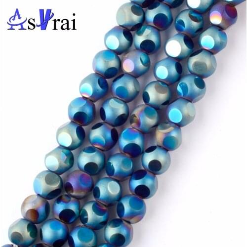 8mm Peacock Blue Glass Crystal Beads Accessories 20pcs Faceted Austrian Crystal Round Loose Beads for Jewelry Making Bracelet