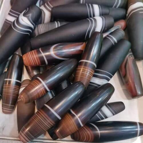 1pcs/lot large white stripes black brown natural agate beads beautiful and special Natural stone collection viewing diy jewelry