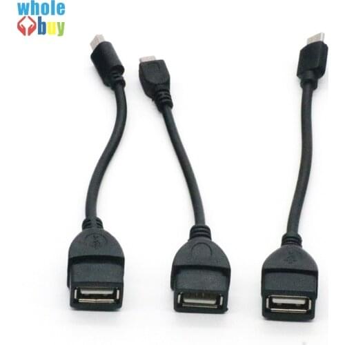 Black Micro USB/Mini USB/ Type C OTG Cable Data Transfer Micro USB Male to Female Adapter for Samsung HTC Android 1000pcs/lot