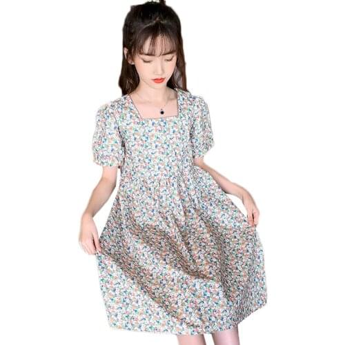Kids Summer Dresses For Girls Floral Pattern Girls Dresses Casual Dress Kids Spring Autumn Girl Costume