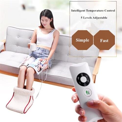 Electric Warm Heated foot Massager Warmer Heat 5 Modes Settings Relax Foot Cushion Physiotherapy Hot Compress Thermal Foot Pad