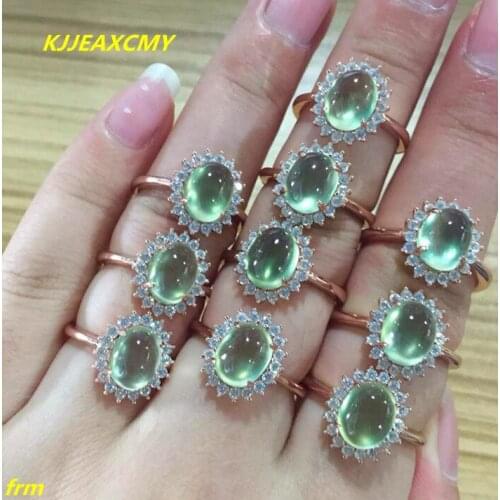 KJJEAXCMY Fine jewelry 925 pure silver inlaid natural grape shedding ring wholesale