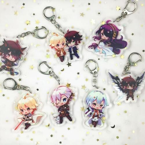1pc Cool Anime Seraph of The End Mikaela Hyakuya Yuichiro Hyakuya Acrylic Figure Keychain Keyring Decor Collection Model Toys