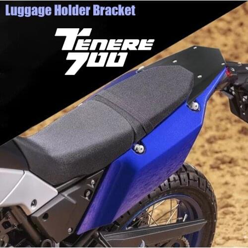 Motorcycle Black Luggage Carrier Rack Support Holder Saddlebag Cargo Shelf Bracket Kit For Yamaha Tenere 700 T7 2019 2020 2021