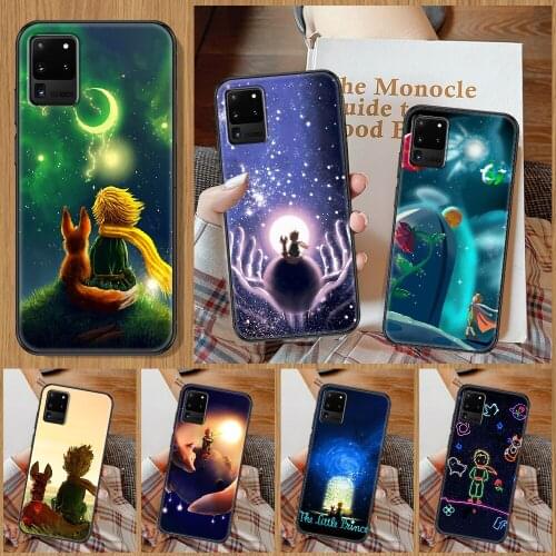 The Little Prince Cartoon Phone case For Samsung Galaxy Note 4 8 9 10 20 S8 S9 S10 S10E S20 Plus UITRA Ultra black tpu funda