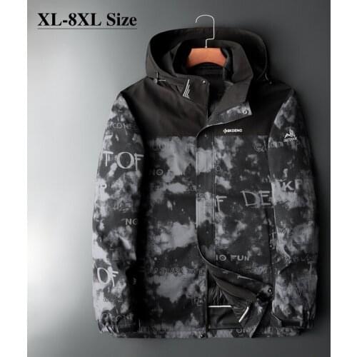 2021 Mens White Duck Down Jacket Oversize 8XL 7XL 6XL Winter Warm Thick Windproof Hooded Parka Male Overcoat Plus size