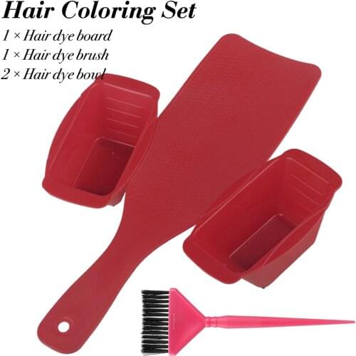 Hair Color Board Bowl Comb Brushes Tools Kit Salon Accessories Hairdresser Hair Coloring Set Dyeing Board Color Bowl Tint Tools