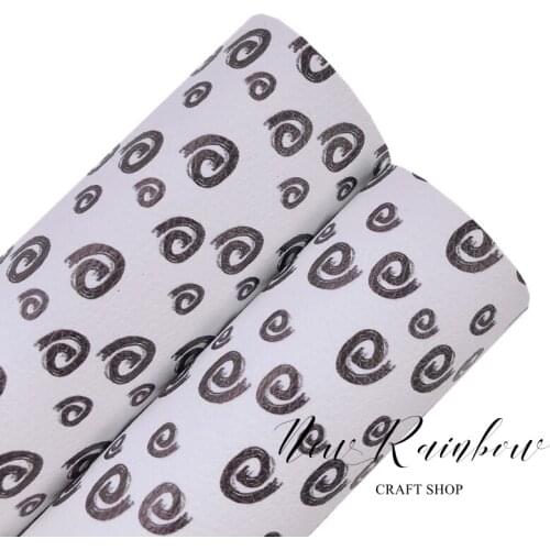 New Rainbow 30x138cm/Roll Black White Brush Blush 1.0mm Soft Litchi Faux Leather For Home Decor, Bows, Accessories, DIY Crafts