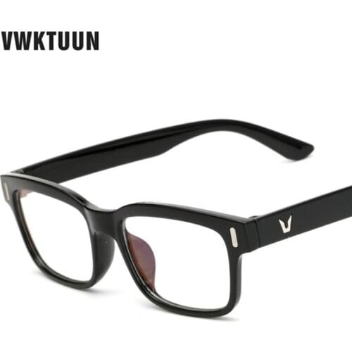 VWKTUUN Men Women Retro Myopia Eyeglasses Frame Female Eye Glasses Vintage Optical Glasses Prescription Black Glasses Frames