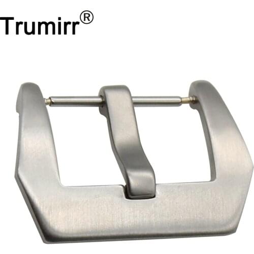 20mm 22mm Stainless Steel Pre-v Buckle + Tool + Spring Bars for Rubber Watch Band Leather Strap Double Brush Finish Clasp Silver