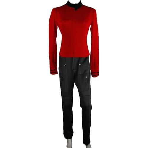 Star Discovery Season 2 rek Costume Jacket Pants Starfleet Commander Uniform with Badge Woman Costumes Adult Cosplay Costume