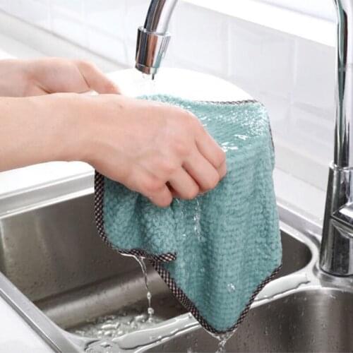 Cleaning Cloth Kitchen Rag Non-stick Oil Thickened Table Multi-function Kitchen Daily Dish Towel Cloth Absorbent Scouring Pad