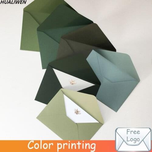 Vintage Envelope Green Series Japanese Rosa Paper Envelope 105mmX155mm Greeting Card Envelope Wedding Invitation Envelope
