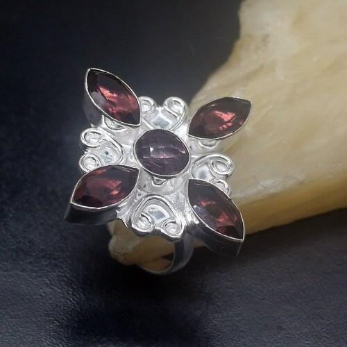 Delicate Amazing Shiny Purple Amethystt Silver Color Jewelry Fashion Band Ring For Women Size 9 HD812