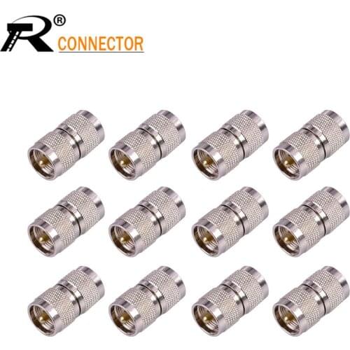 12/50/100pcs UHF Male Connector PL259 Male to Male Adapter Low Loss UHF Male PL-259 Connector