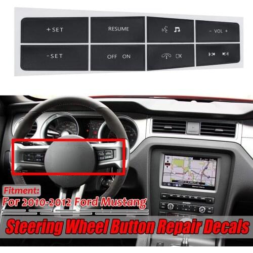 1x Car Steering Wheel Switch Control Button Repair Sticker Decals Stickers For Ford For Mustang 2010 2011 2012 Car Stickers