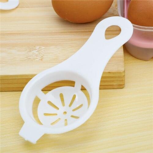 2Pcs/lot egg white separator DIY portable safety plastic egg processing spoon funnel yolk separate home kitchen cooking gadget