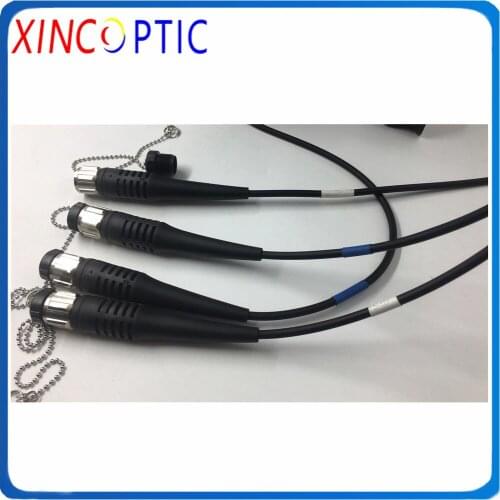 350M,SMF,8Cores,G657A,LSZH/TPU,8C ODC Round to ODC Male Armored Black Fiber Optical Patch Cord Jumper Cable with Roll PCD380