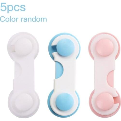 5pcs/Lot Baby Locker Lock Safety Drawer Lock Child Cabinet Lock Proofing Multi-Purpose Latches For Home Kitchen Hidden Cupboard