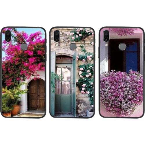 House With Flowers At Windows Gift Lightest Black Bumper Fashion Prime Art for Huawei Honor V40 10X Lite Case Honor 8x 9s 10 20