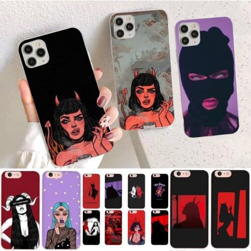 YNDFCNB Lovely Devil Woman Sexy Gir Phone Case for iPhone 11 12 pro XS MAX 8 7 6 6S Plus X 5S SE 2020 XR case