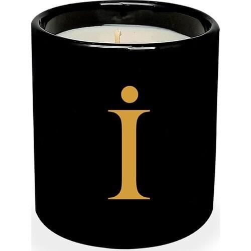 Vivas I Letter Black Ceramic Candle