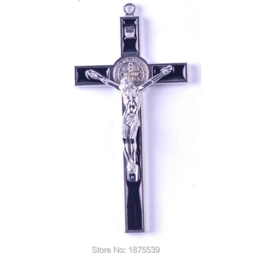 Black Big Saint Benedict Crucifix