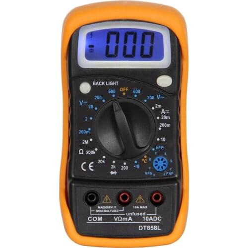 DHL/Fedex 20PCS DT858L Test Measured Temperature Backlight Dc Current, Dc Voltage, Ac Voltage, Resistance
