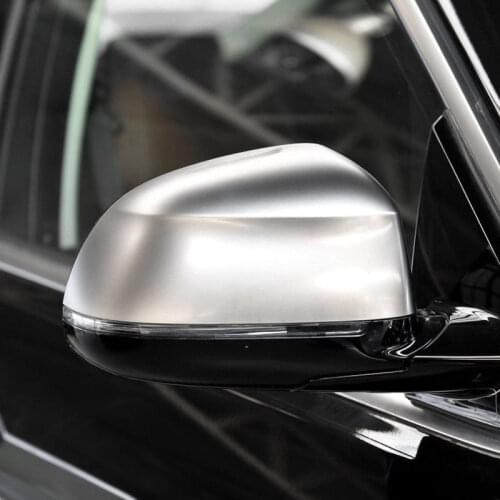 For BMW X3 G01 2018 2019 Chrome matte/gray Car Side Wing Rearview Rear View Mirror Caps Case Shell Replacement Cover Trim 2pcs