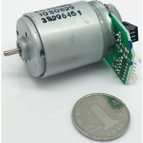 DC 6-12V Code Wheel Speed Measuring Motor with Photoelectric Encoder 6 Wires AB Phase Code Motor Shaft Dia 2.3mm 3400-6800rpm