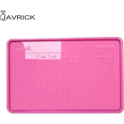 Calendar Recording Board Epoxy Resin Mold Fruit Tray Plate Coaster Silicone Mould Handmade DIY Crafts Casting Tools