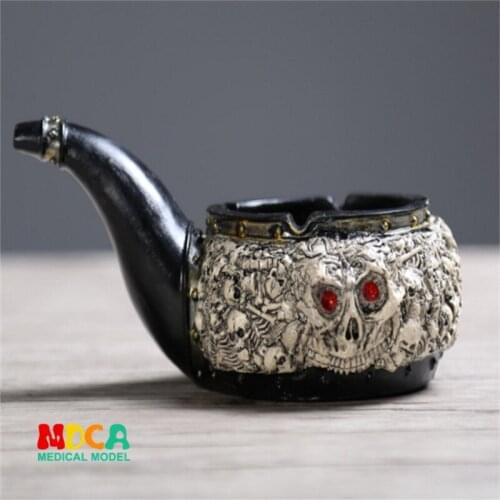 Resin ashtray skull head personalized gifts home furnishings resin bar atmosphere display YHG007