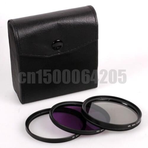Free Shipping 77mm Filter kit UV FLD CPL Circular + Filter Case bag for Camera canon nikon sony Camera