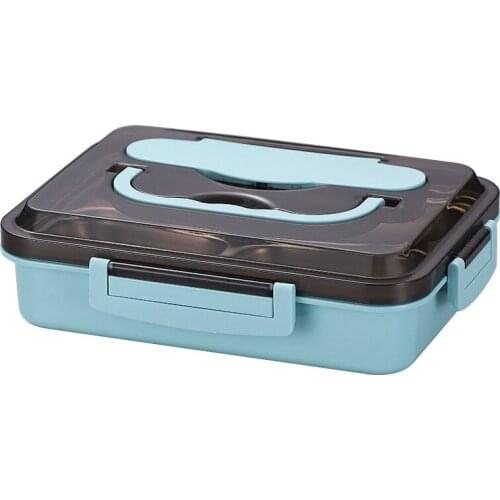 Lunch Box for Kids Stainless Steel Bento Box with Compartments Tableware Kitchen Food Storage Container