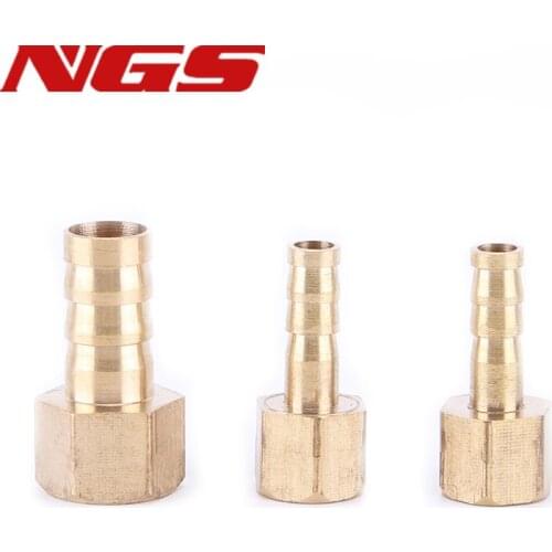 PPCF 1/8" 1/4'' 3/8" 1/2" 3/4" Female Thread Brass Hose Barb Coupler Connector 6mm 8mm 10mm 12mm 14mm 16mm 19mm