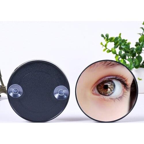 Mini Makeup Mirror 10X 15X Magnification Portable Vanity Mirror With Two Suction Cups Round Pocket Compact Mirrors Make Up Tools